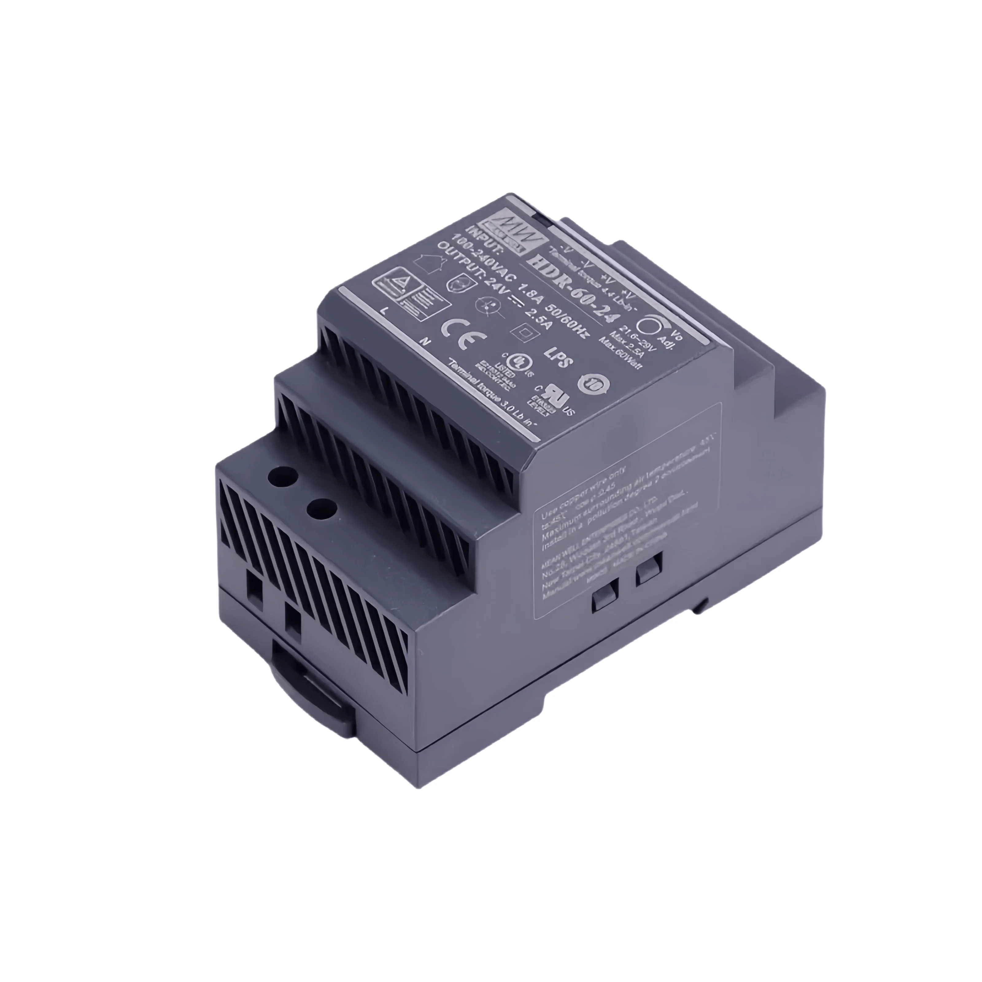 

Mean Well HDR-60-12 Ультратонкий понижающий импульсный источник питания на DIN-рейку мощностью 60 Вт