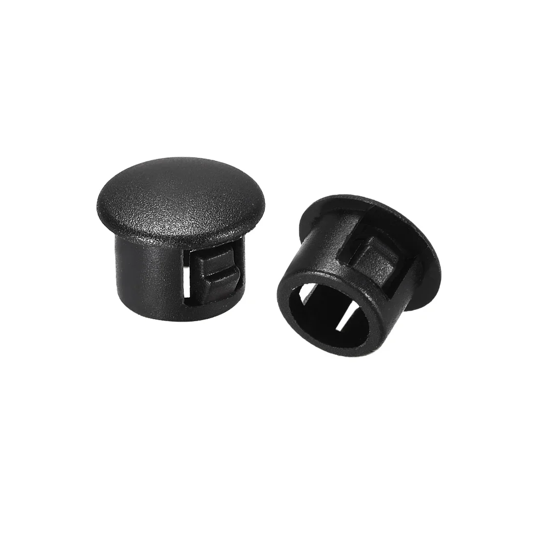 uxcell 20-100pcs Mounting 6mm 8mm 10mm 13mm 16mm 19mm 22mm Black Nylon Round Snap Panel Locking Hole Plugs Covers