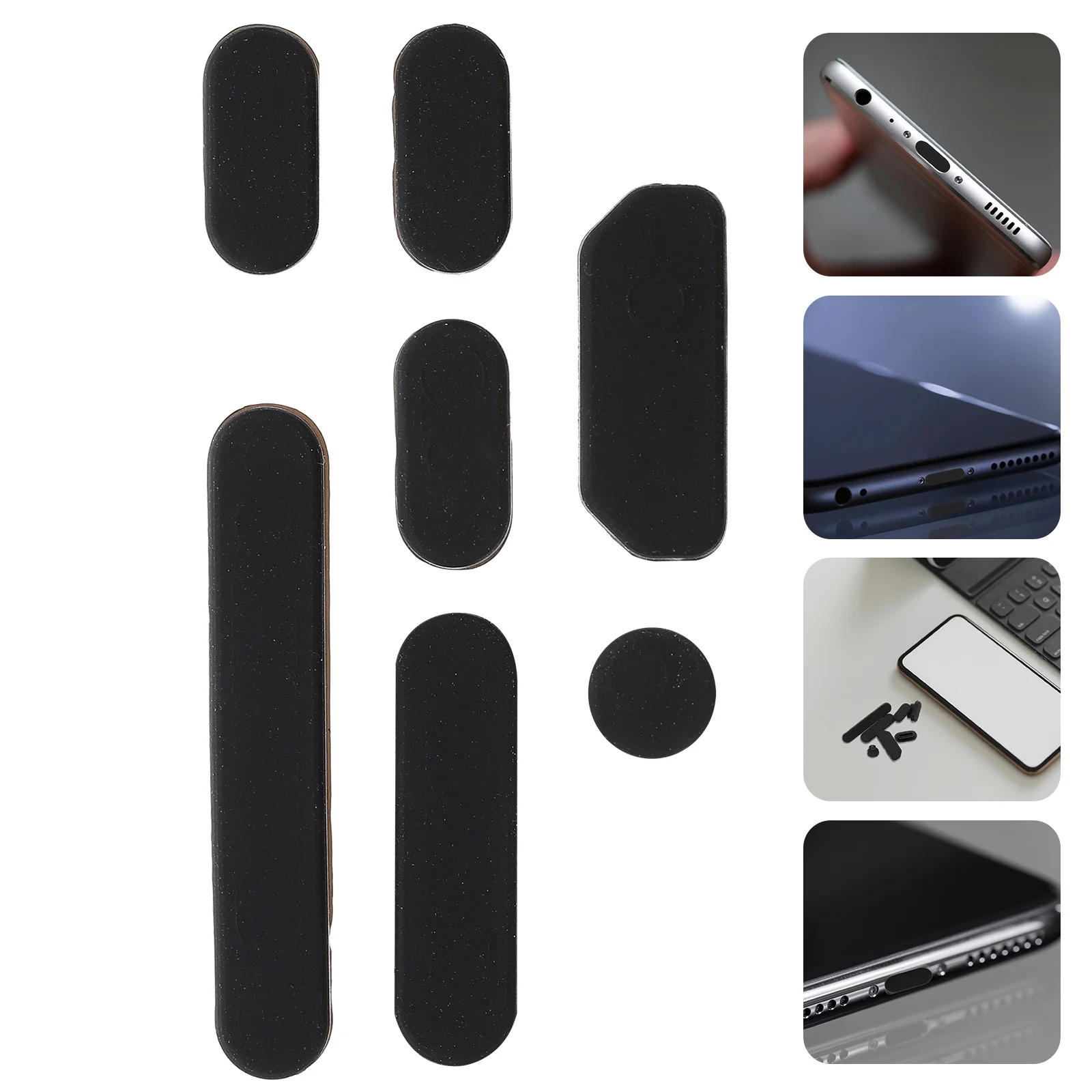 

5Sets Computer Plugs Dust Proof Port Cover for Laptop Interface Protection Small Lightweight Easy Insert Remove