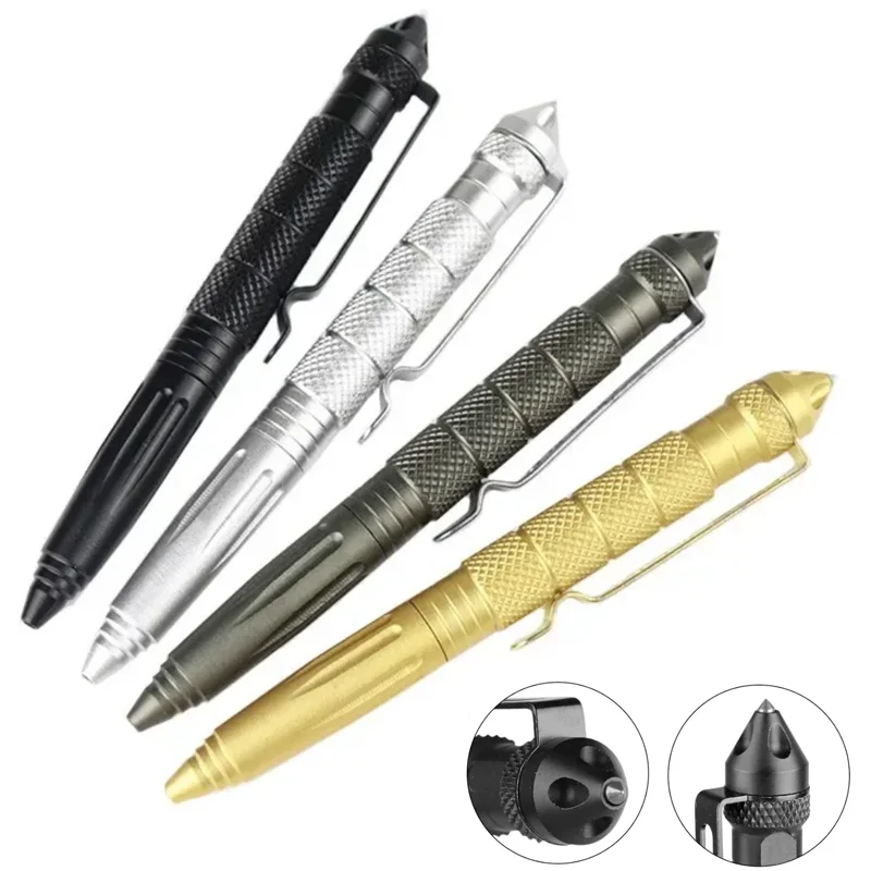 

1Pcs Tactical Pen Multifunction Aluminum Alloy Emergency Glass Breaker Pen Outdoor Camping Security Survival Tools