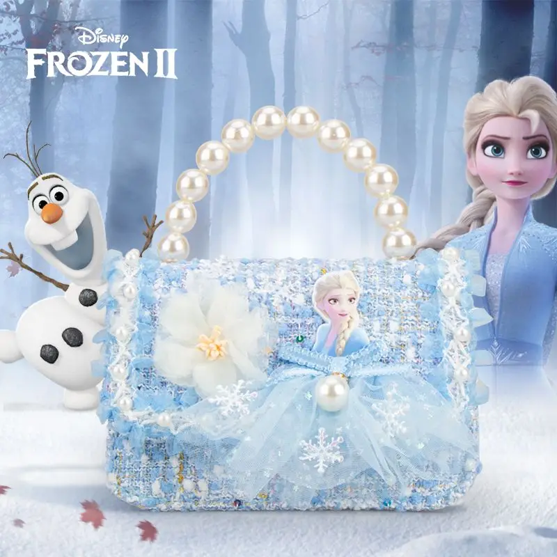 

Сумка из серии принцессы Диснея 2025 года «Frozen 2» с рисунком Эльзы и Софии, сумка через плечо для девочек, детская повседневная модная сумка через плечо
