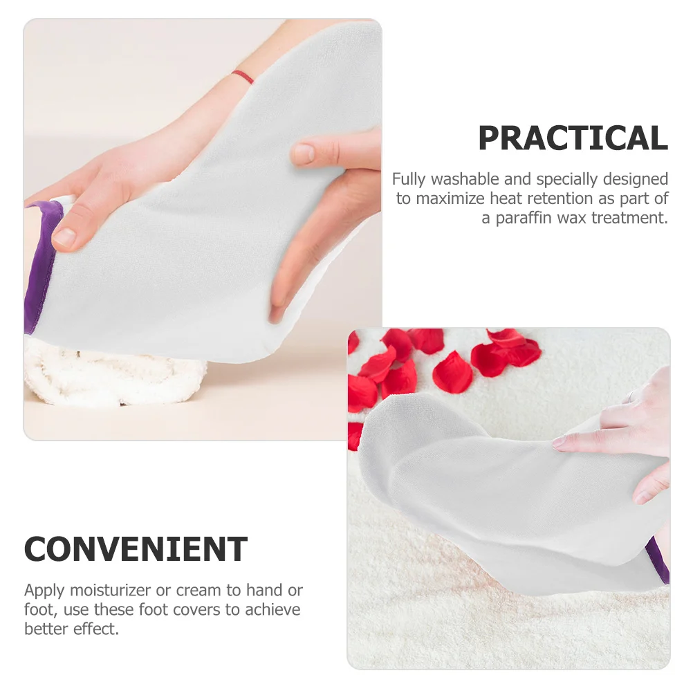

1Pair Wax Therapy Cover Lightweight Paraffin Refills Liners for Hand Feet Wax Cover Improved Circulation Moisturizing Foot Care