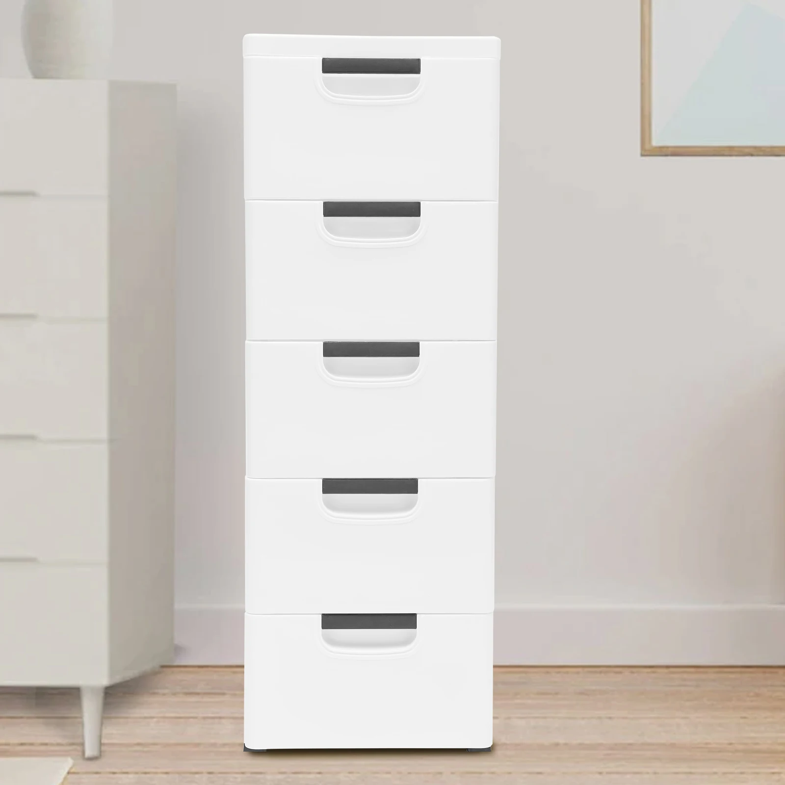 Plastic Drawers Dresser Storage Cabinet  Drawer Stackable Vertical Clothes Storage Tower Bedroom Tall Small Chest Closet