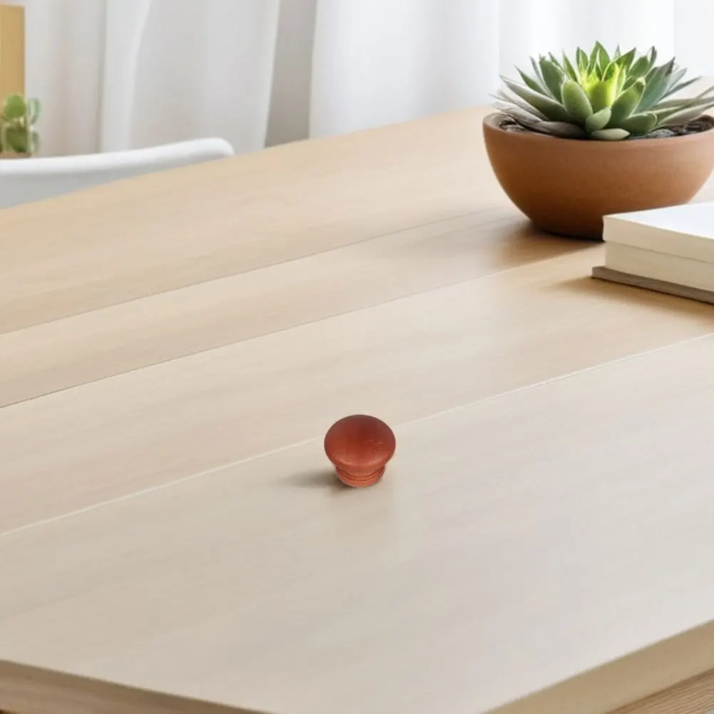 

8Pcs Wood Cabinet Knobs Round Mushroom Design Pull Handles for Wardrobe Dresser Rustic Vintage Drawer Pulls Cabinet Handles