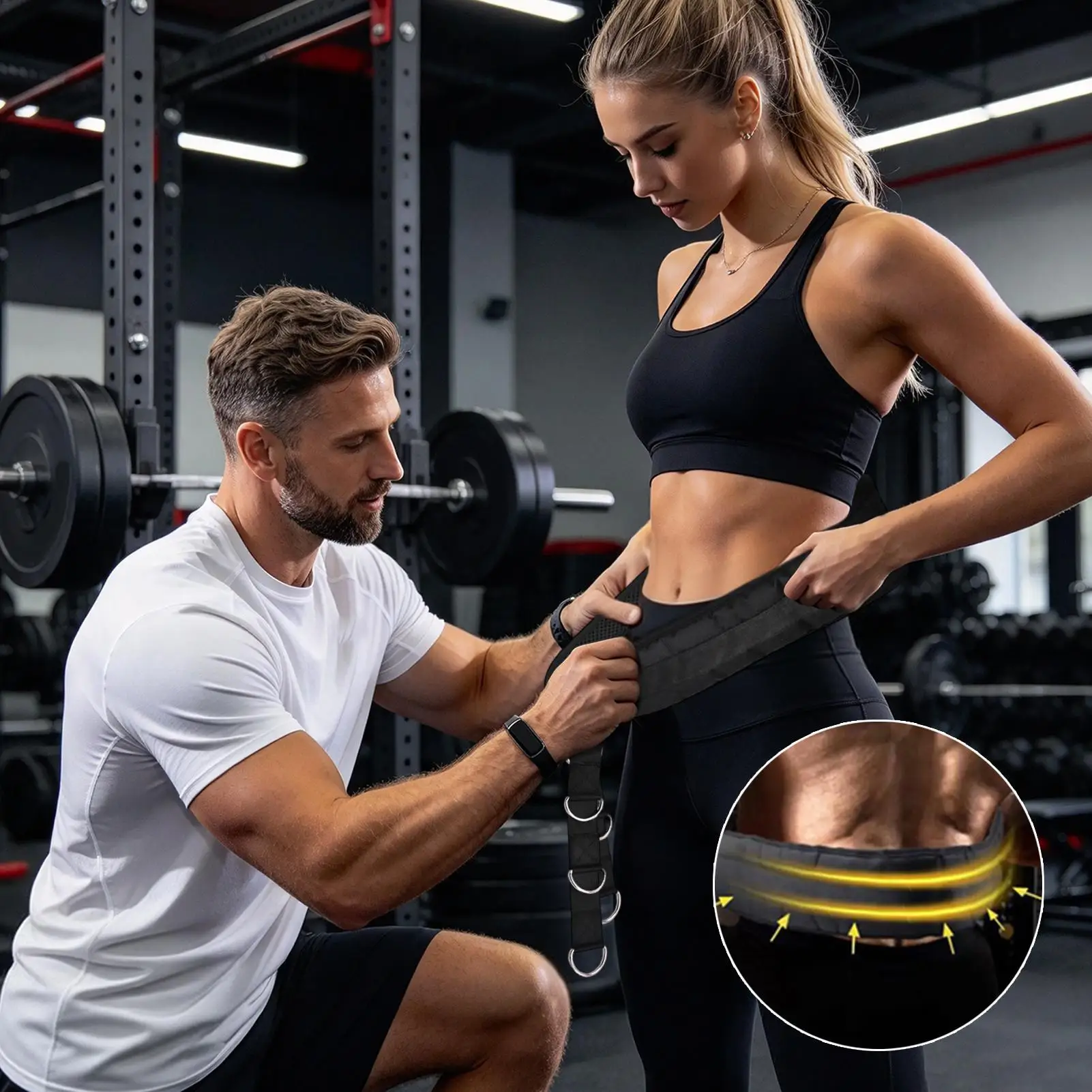 Leg Press Strap Adjustable Cable Machine Workout Waist Strap Leg Press Attachment Belt For Home Gym Apartment Daily Exercise