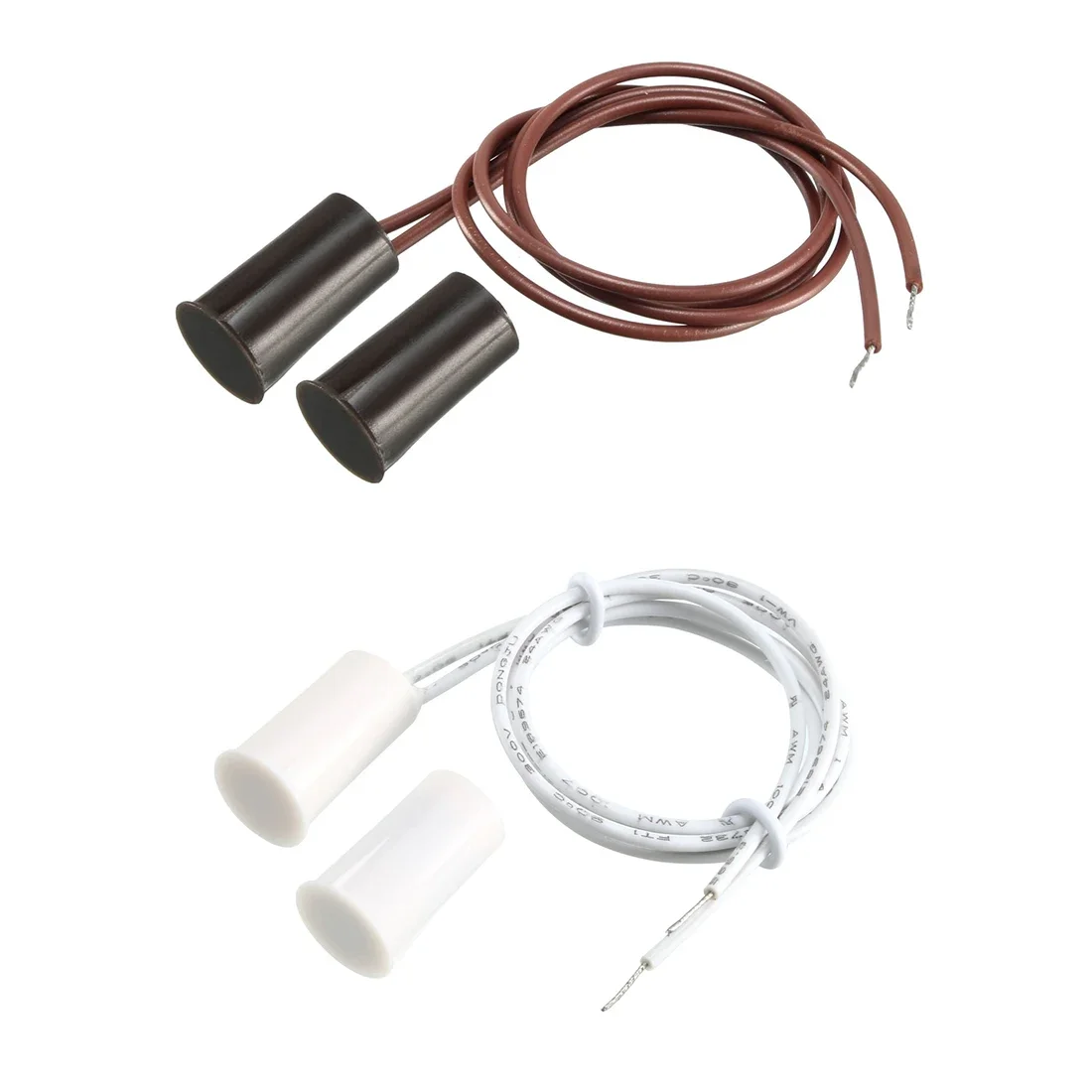 Hxchen 3-Pack RC-35 Wired Magnetic Reed Door Window Contact Sensor – NC/NO, 10W 100V, 15-25mm Gap, White, For Alarm Systems