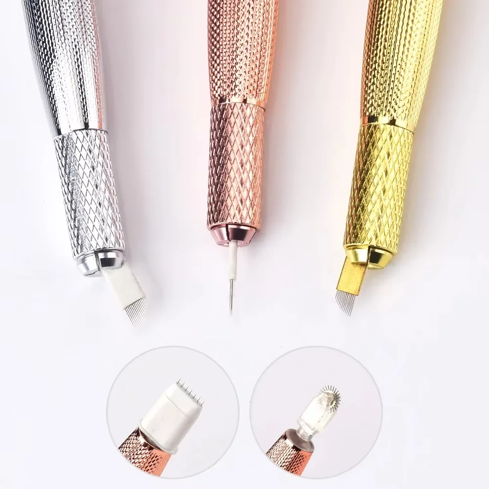 

3D Eyebrow Embroidery Manual Pen Microblading for Eyebrow & Lip Tattooing with Crystal Diamond Permanent Makeup Accessories
