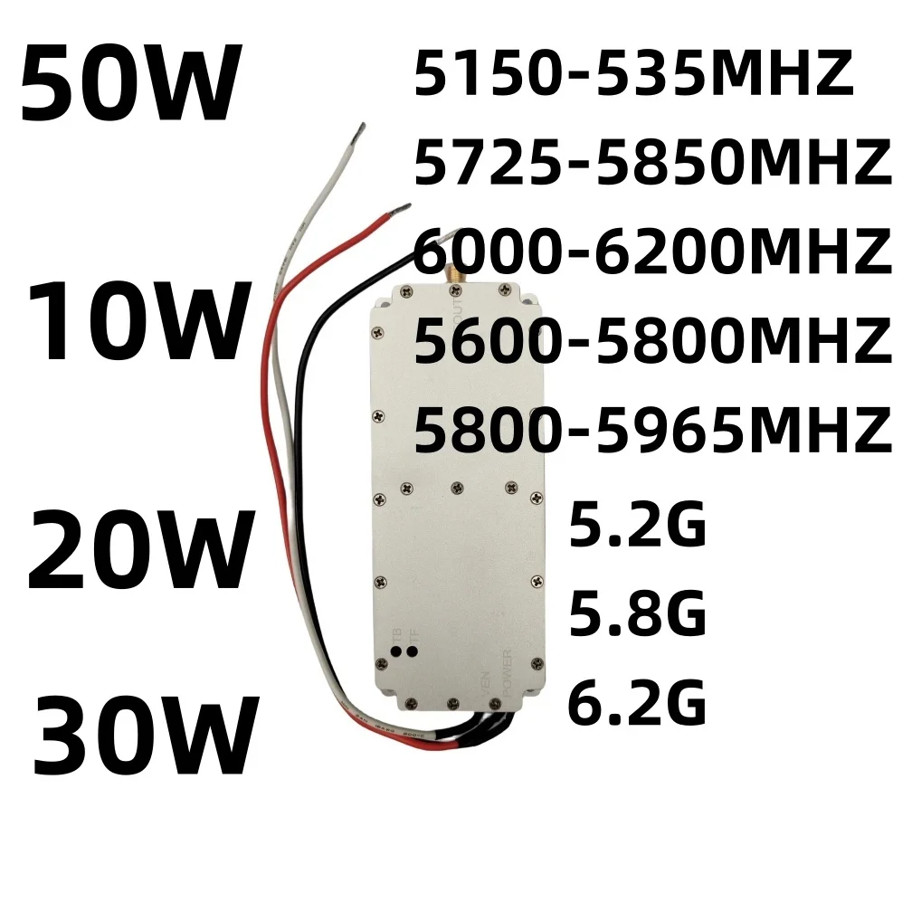 

10W20W30W50W GAN чип-циркулятор RF усилитель мощности модуль 5150-5350MHZ5725-5850MHZ6000-6200MHZ5600-5800MHZ