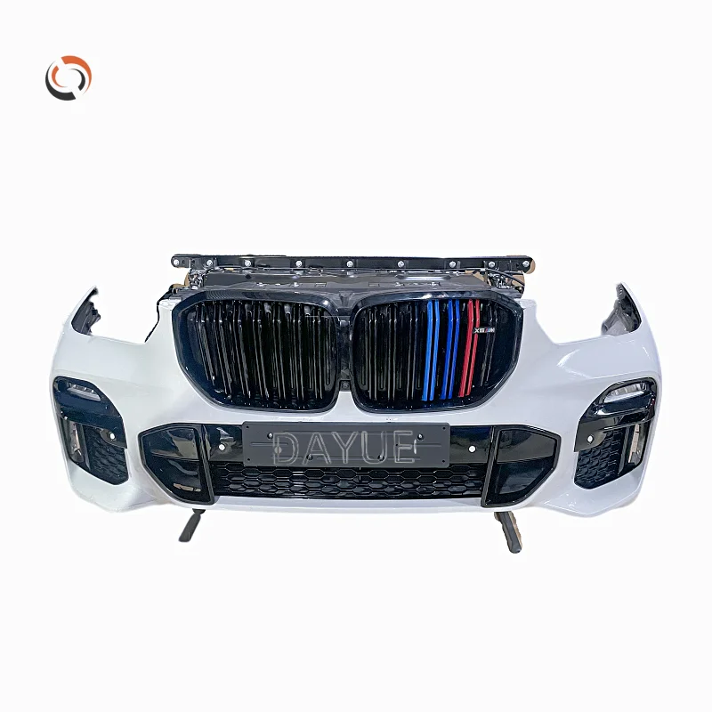 For  X5 G05 US Version Car Front Bumper Kit, Bumper with Radiator Electronic Fan Surround, Used for 2018-2022 X5