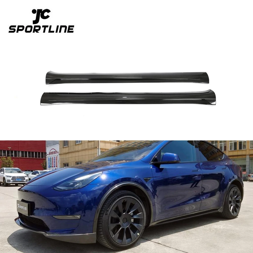 Dry Carbon Fiber Side Body Kits for  Model Y Mayor Sport  4-Door Electric 2020- 2022custom