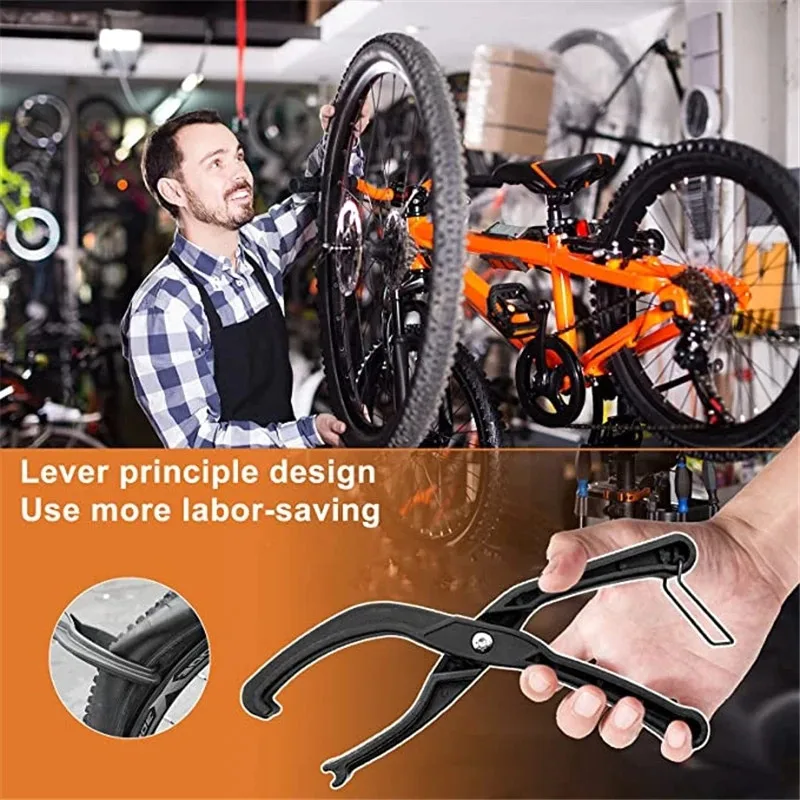 Bike Tire Levers Bike Tire Pliers Bicycle Tyre Remover Clamp with Non-Slip Grip for Convenience Road Mountain Bike Tire Changer