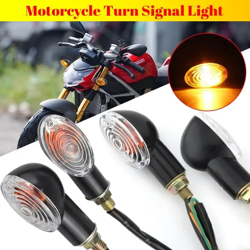 

Motorcycle Turn Signal Light Scooter Universal 12V 10mm Halogen Turn Signal Motorcycle Blinker Lamp For Honda For YAMAHA