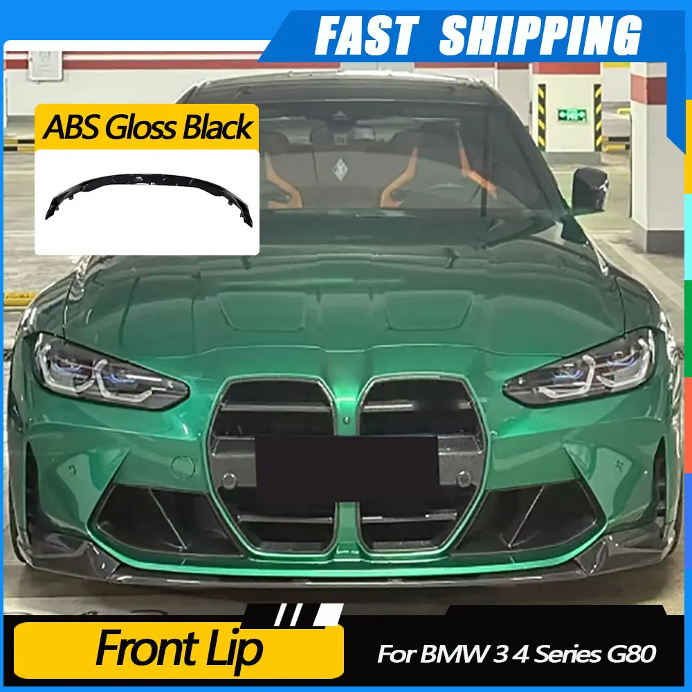 

JMCARCOOL For BMW 3 4 Series G80 G82 G83 M3 M4 2021 + Car Front Lip Spoiler Bumper Chin Spoiler Body Kits Car Accessories
