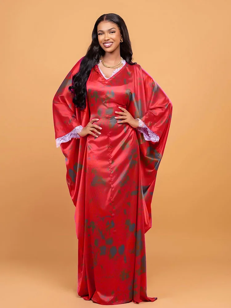 

New African Classic Print Elegant Gown, Plus Size Style for All Seasons Birthday Party