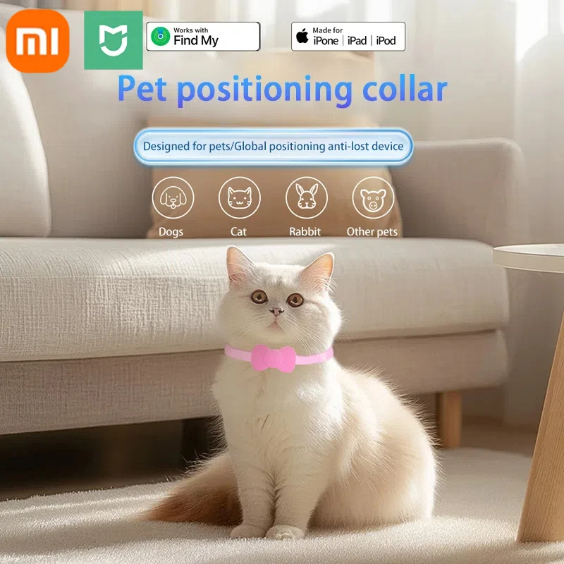 

XIAOMI водонепроницаемый мини GPS отслеживание животных ошейники с оповещением о анти-потерянный трекер для кошек и щенков удаленный глобальный локатор