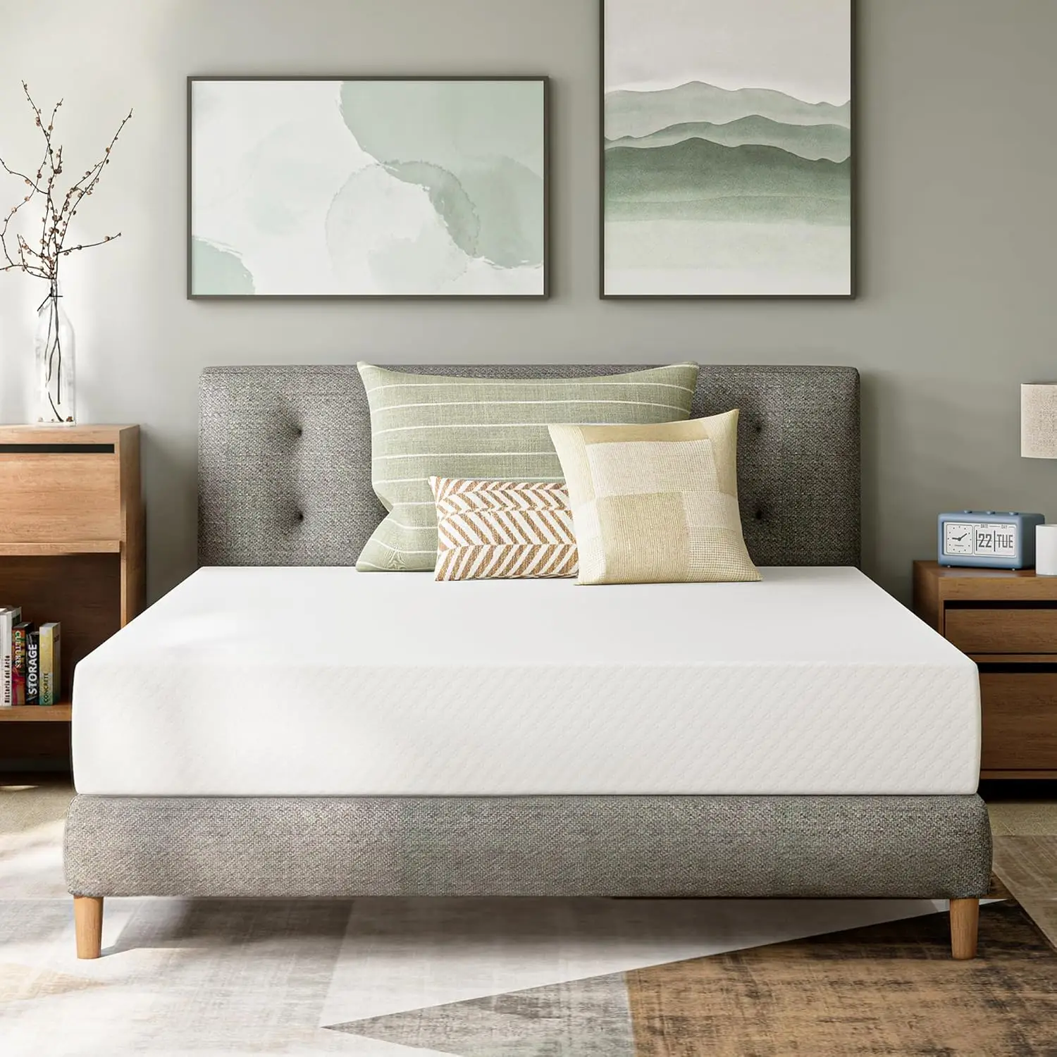 

8-дюймовый матрас из пены с эффектом памяти и охлаждающим гелем, средней жесткости, сертифицированный CertiPUR-US, для снятия давления, со съемным чехлом