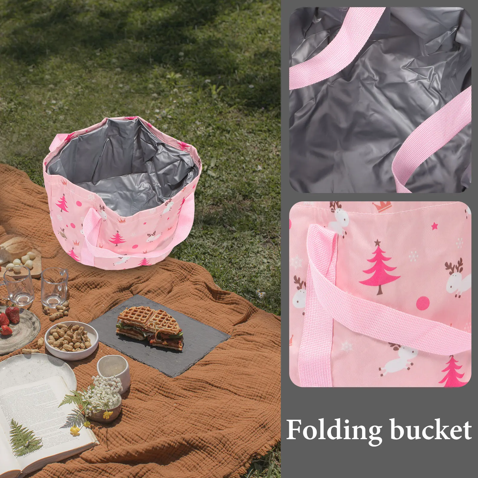

Folding Water Large Capacity Outdoor Bucket Camp Picnic Car Wash Beach Fishing Collapsible Water Container Space Saving