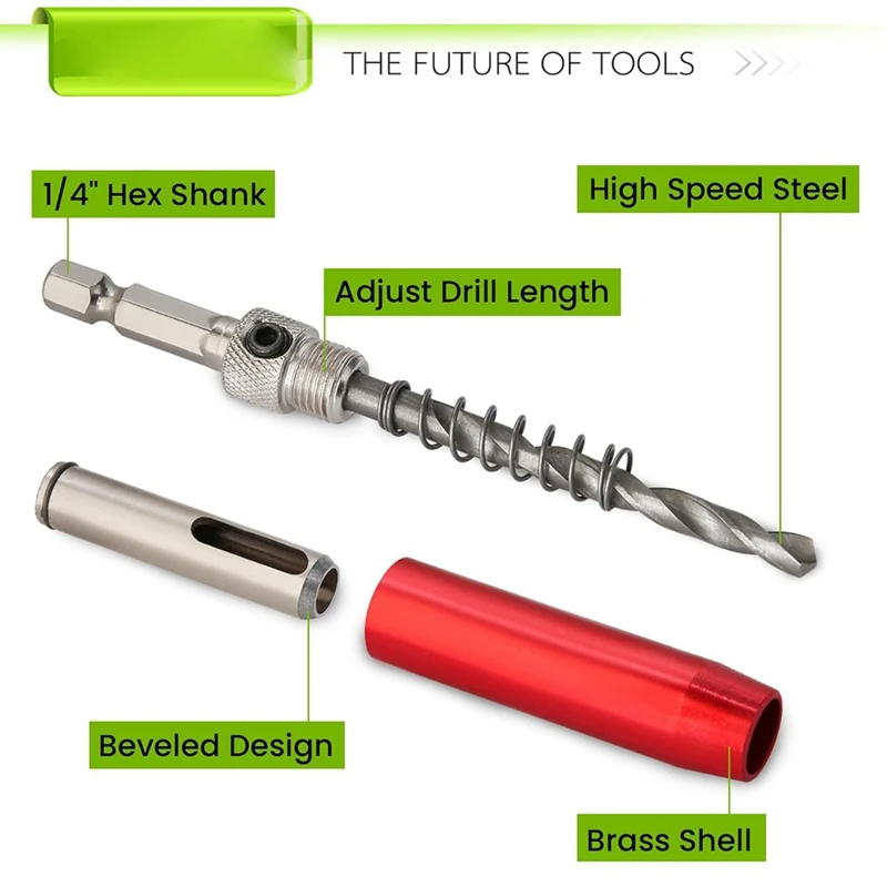 مجموعة مثقاب التمركز الذاتي ، ساق سداسي ، Vx بت ، مفصل مخصص ، طقم مثقاب مركزي ، 5 64 بوصة إلى 1 4 بوصة