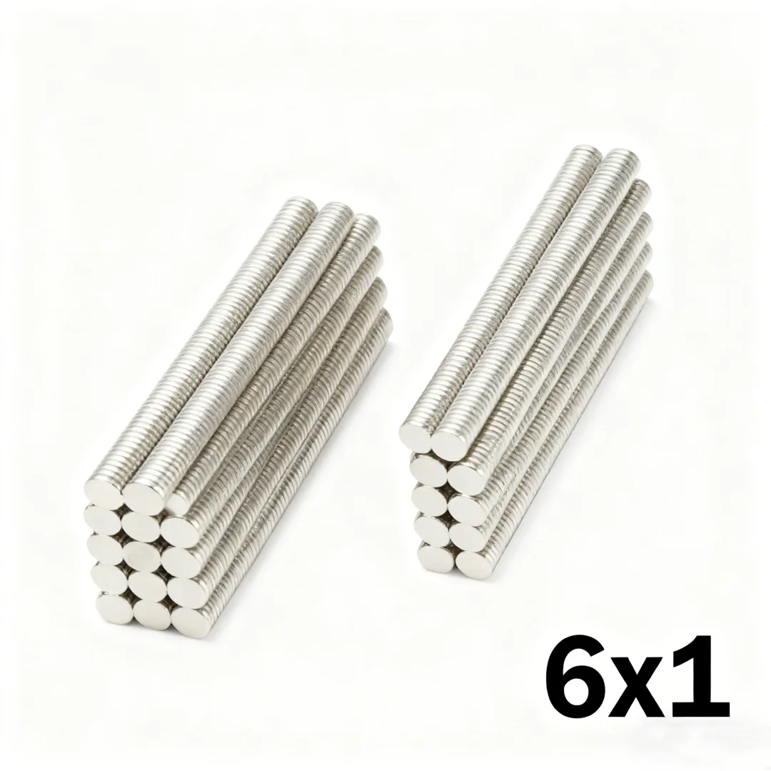 6x1mm Super Strong Magnet N35 Round Magnetic NdFeB Neodymium Magnet Powerful Disc imanes Refrigerator Magnets