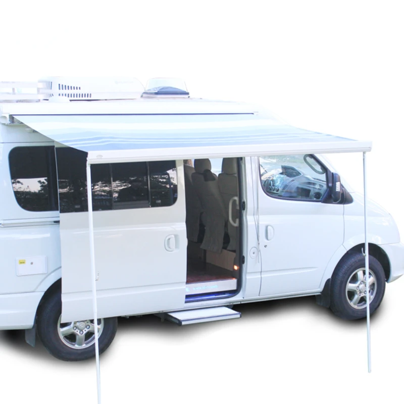 Lightweight Manual Electric Aluminum Rv Retractable Van Power Camper Awning Motorhomes Caravan With Led Light