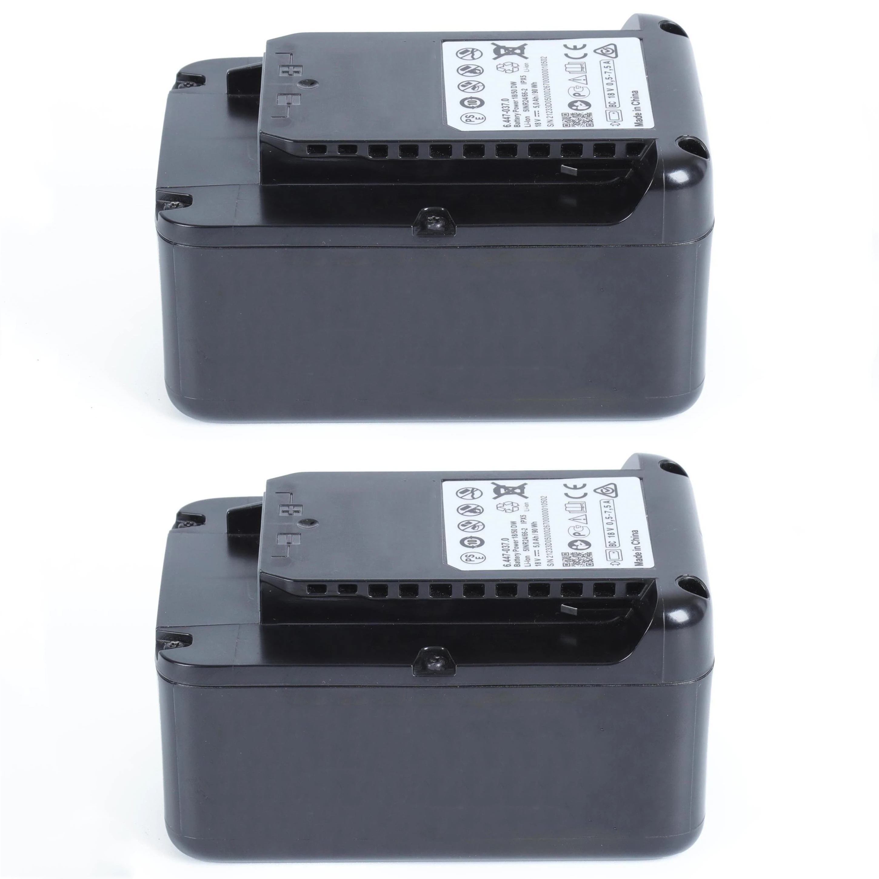 2PCS 18V 5.0Ah Lithium-Ion Battery Pack Replacement for Karcher 18V Battery Power Platform 24450350, LCD Display