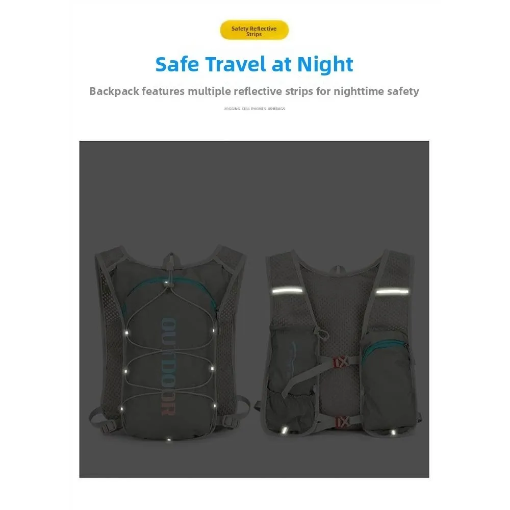 

Дышащий пакет для гидратации, водонепроницаемый жилет для гидратации с несколькими карманами для бега, ультра-легкий удобный жилет для гидратации