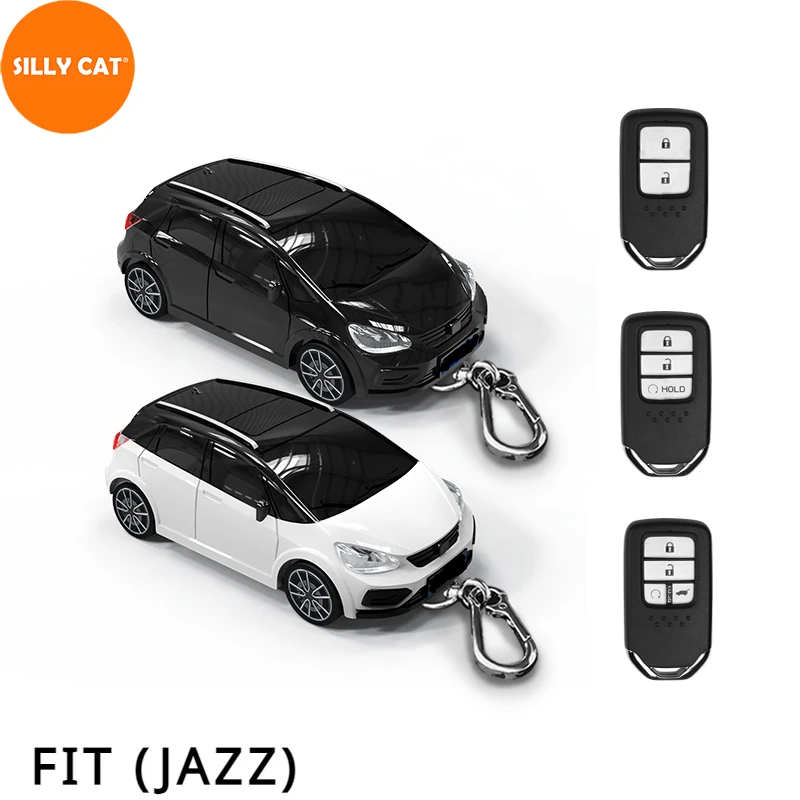 

Car Shape Model Car Key Fob Case Cover Bag Protect Suit For HONDA Jazz Fit City Accord Civic CRV HRV Vezel Key Fob Cover Case