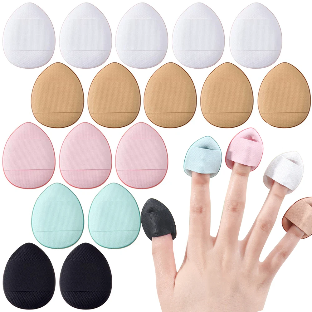 3/10 sztuk mały rozmiar palec Puff zestaw gąbka do makijażu korektor fundacja szczegóły poduszeczka do pudru/gąbka beauty blender użytku na sucho i mokro aplikator przybory kosmetyczne