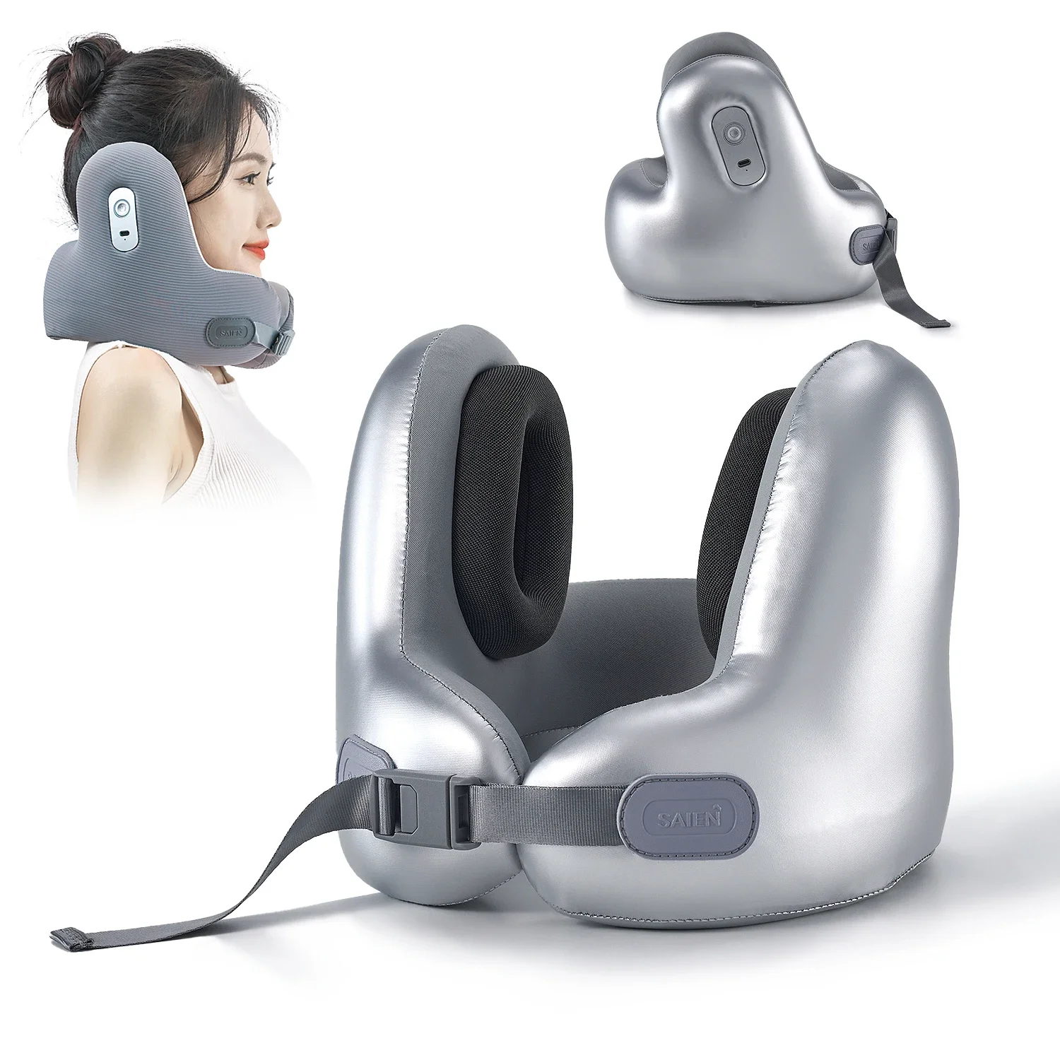 Noise Reduction U Shape Ergonomic Orthotic Cervical Smart Memory Foam Support Neck Music Pillow  fast shipping