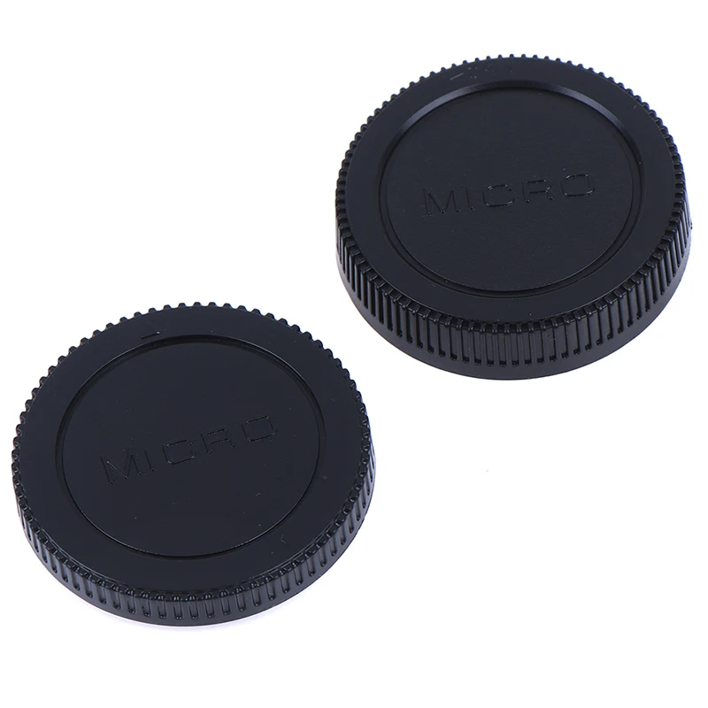 Black Body+Rear Lens Cap Cover For Olympus M4/3 Camera Protective Accessory