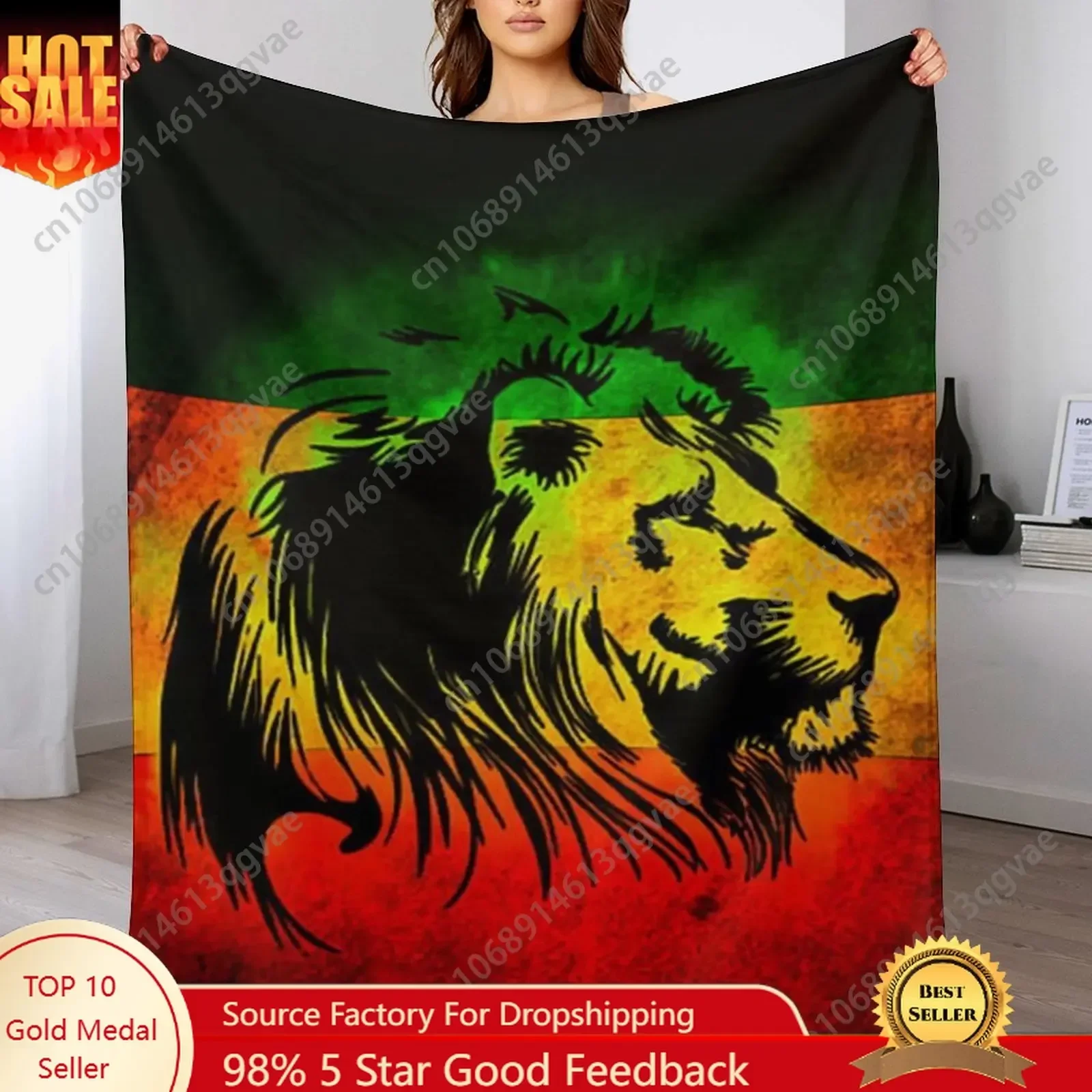 Reggae Rastafarian Rasta Rastafari Lion Of Judah Flannel Blankets Are Soft Comfortable and Warm Perfect for Winter Naps Home