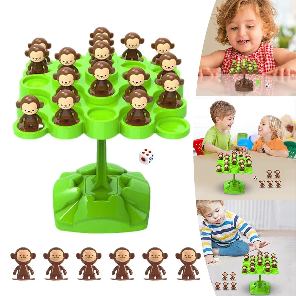 

Monkey Tree Balance Toy Interaction Tabletop Game Pinata Fillers Educational Balancing Board Game Baby Shower Gifts