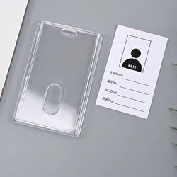 1Pc Acrylic Transparent Bank Credit Card Holders High Quality Badge Holder Crystal Card Bus ID Holders Plastic Without Lanyard