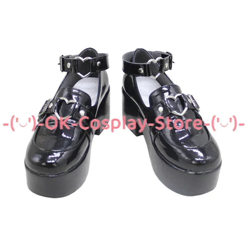 Makaino Ririmu Cosplay Shoes Halloween Carnival Boots PU Leather Shoes Vtuber Cosplay Props Custom Made