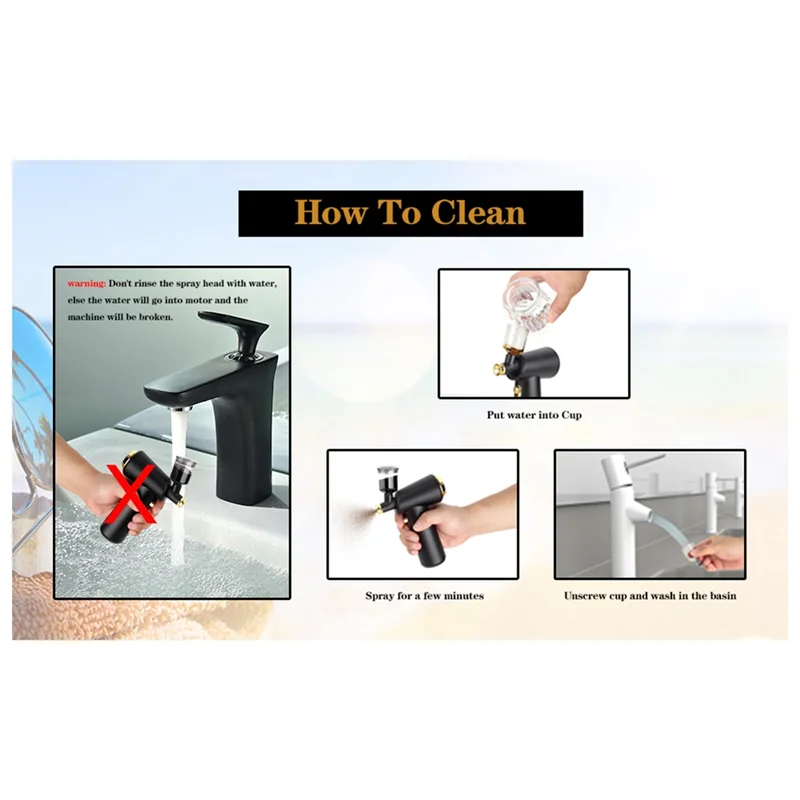 

ABMI-Air Brush Sprayer Hairdressing And Tanning Tools Nano Portable Mini Hydration Rechargeable,