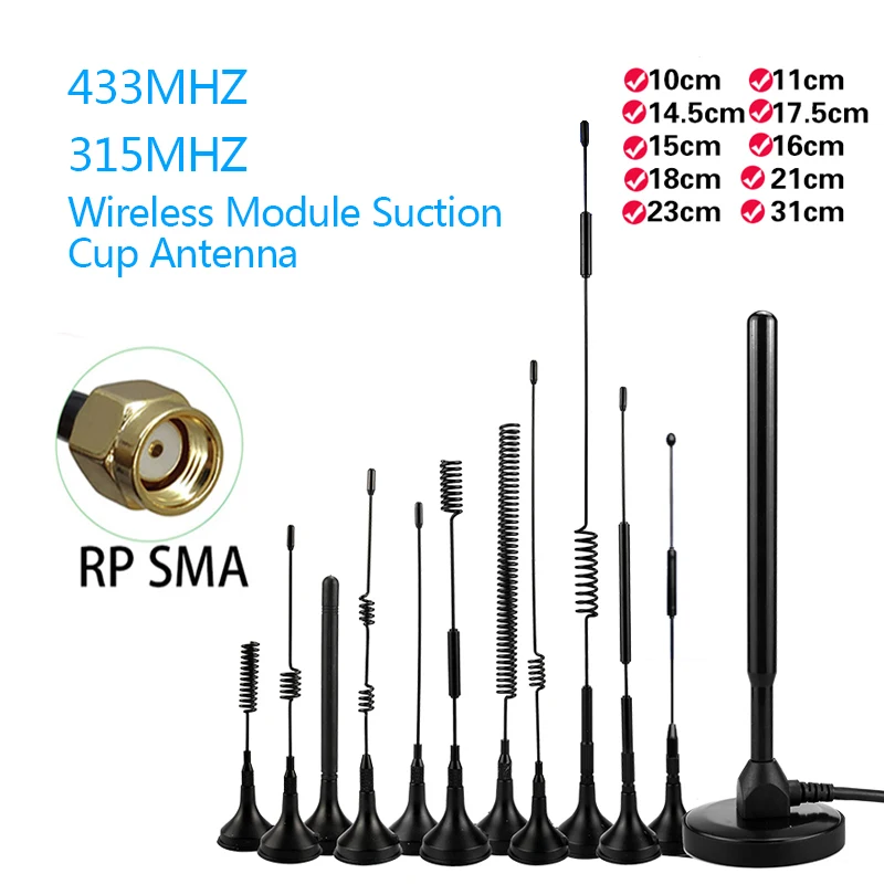 GWS lora 433mhz 315MHZ 470MHZ SMA FEMALE wireless module omnidirectional LORAWAN sucker antenna 3M RG174 smart meter system