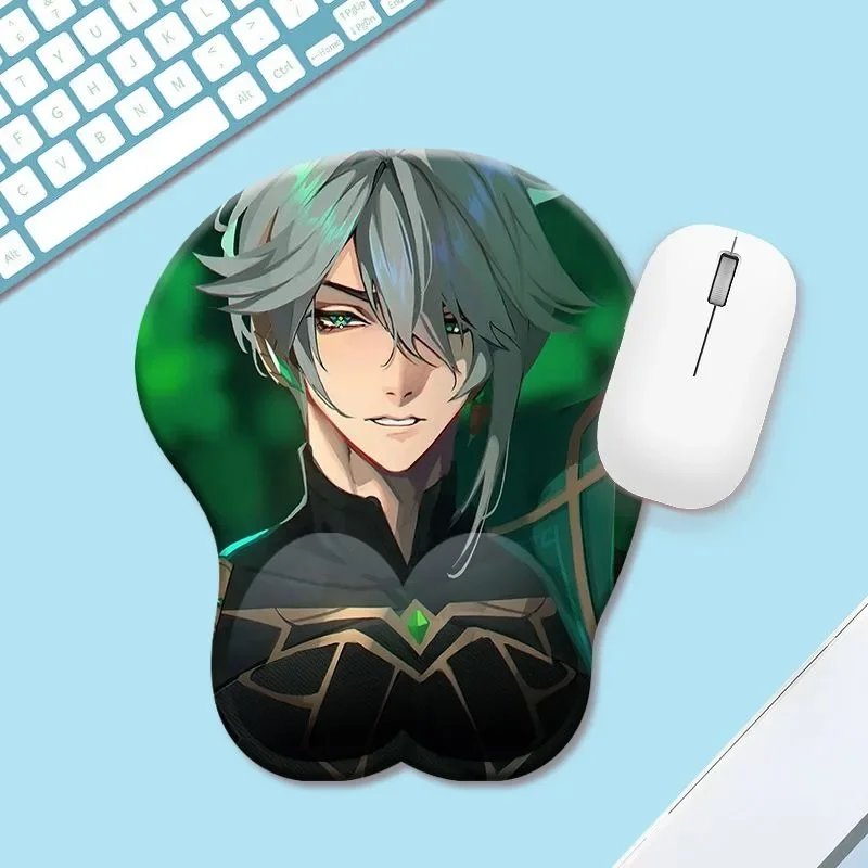 

Genshin Impact ‌ Zhongli Tartaglia игровой периферийный коврик для мыши, красивый персонализированный креативный противоскользящий силиконовый коврик для мыши