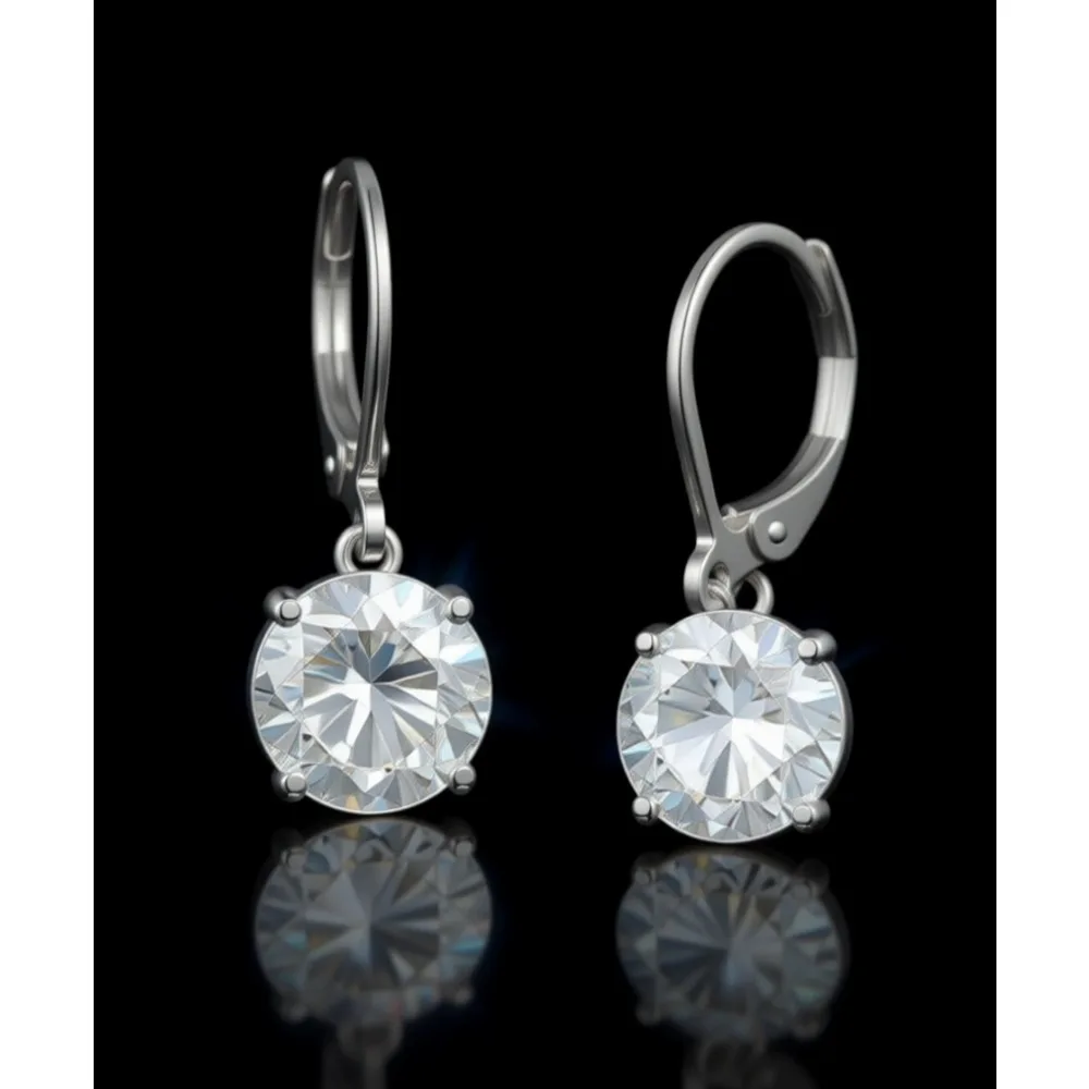 

Серьги-подвески с кристаллами, позолоченные, 8 мм, подарок для женщин