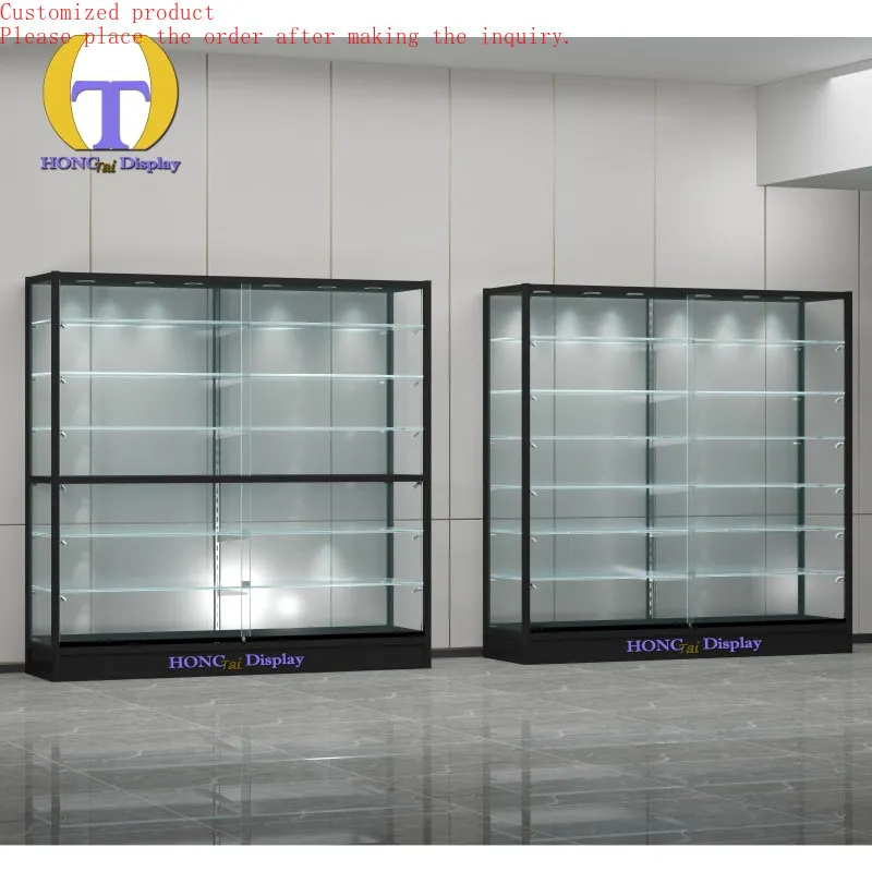 

Custom.Smoke Shop Furniture Display Locking Display Cases for Collectibles Office Retail Store Wig Display Showcase