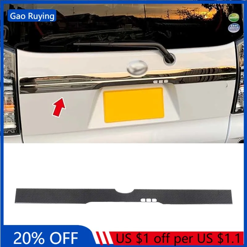 

For Daihatsu Tanto LA650 2019-2023 Soft Carbon Fiber Car Tailgate Trim Decorative Parts Car Accessories