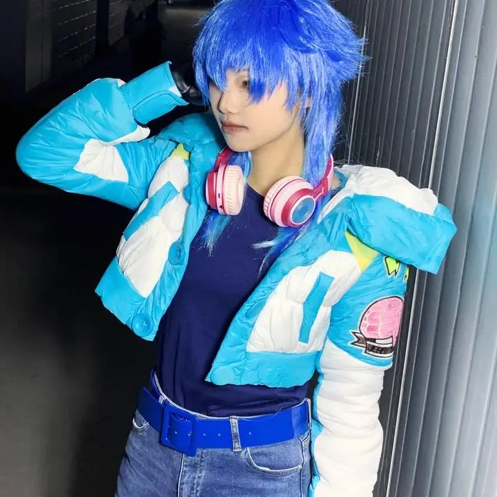 DMMD Dramatic Murder Le Matsuda Outerwear Cosplay Vest Loose Fit Long Sve ort Length Zipper Closure Cartoon Anime