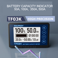 TF03K Coulomb Meter DC 8-120V 50A/100A/350A/500A Voltage Current Display Battery Capacity Tester for Electric Car Touring Car