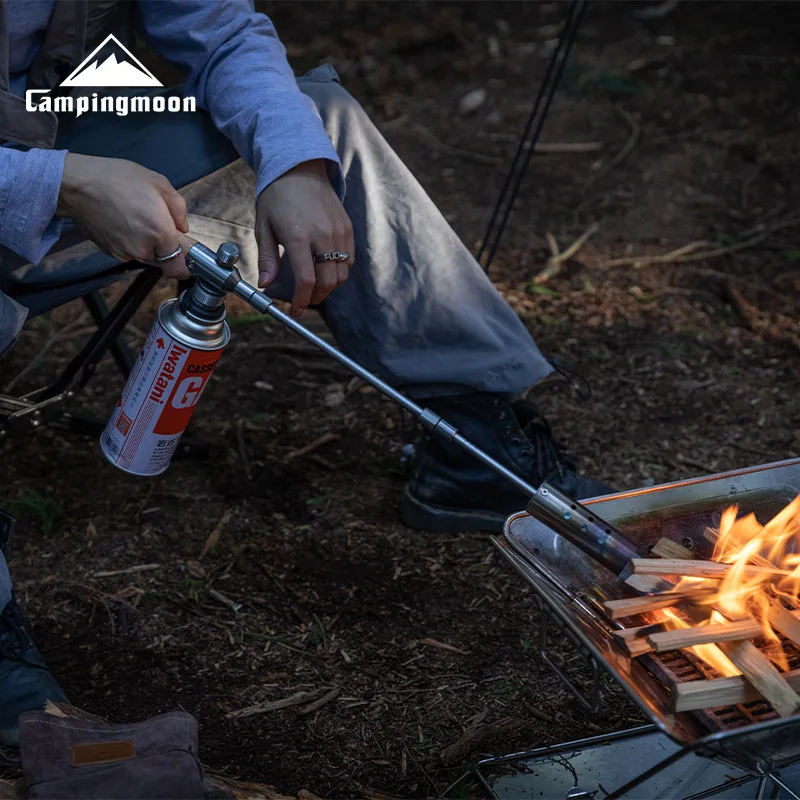 Campingmoon Gas Spray Gun MT-3955 Stainless Steel Gas Sprayer Long Airbrush Multipurpose Camp Flamethrowers Camping Equipment