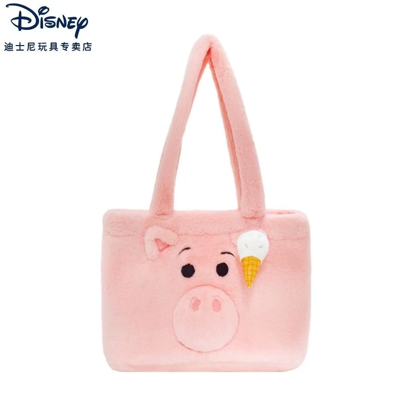 Kawaii Disney Toy Story Hamm Plush Backpack Cute Plush Shoulder Bag Anime Large Capacity Handbag Girl's Holiday Birthday Gift