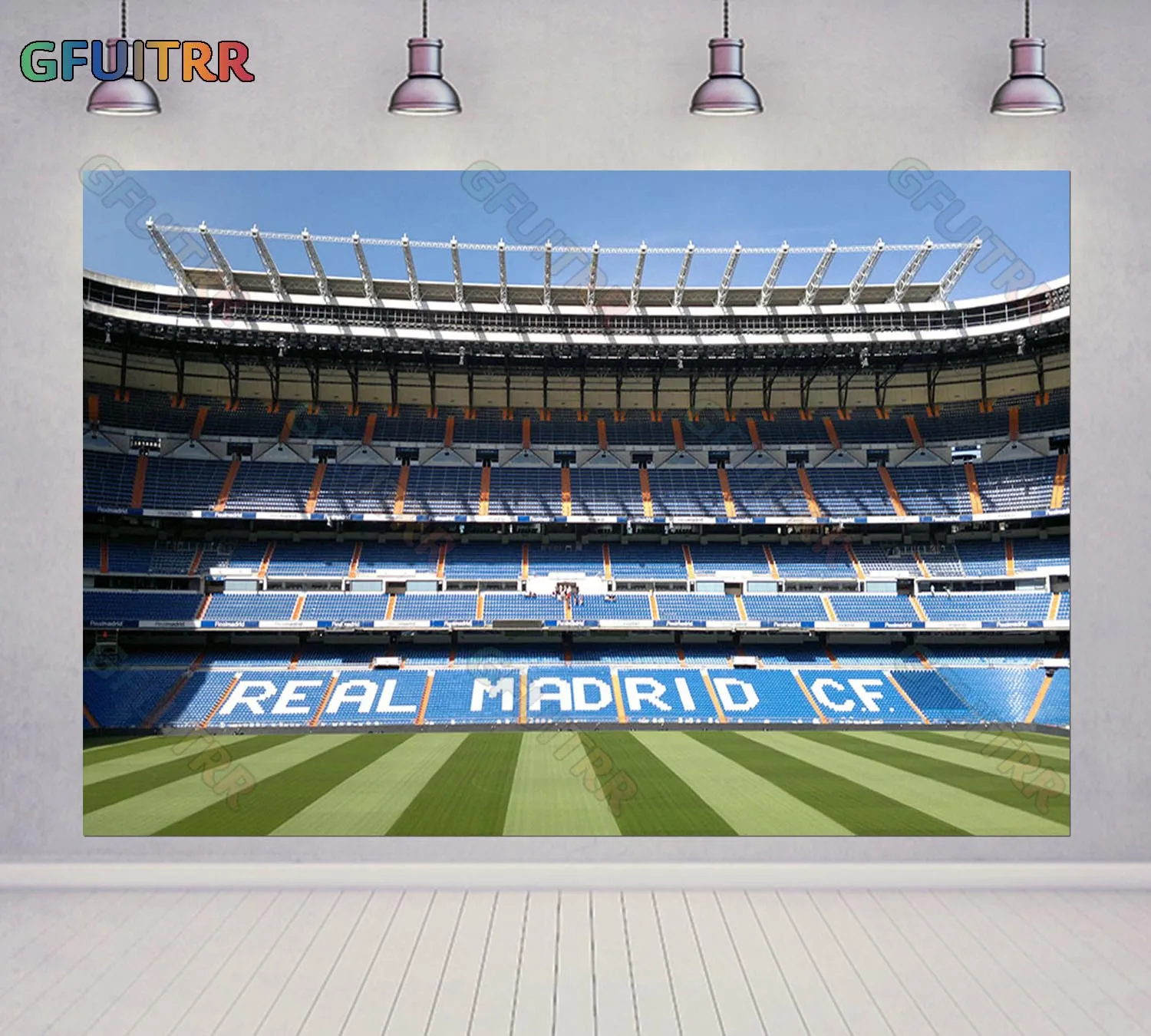 GFUITRR Реал Мадрид Bernabeu футбольное поле фото фон день рождения фото фон футбол винил фото стенд реквизит