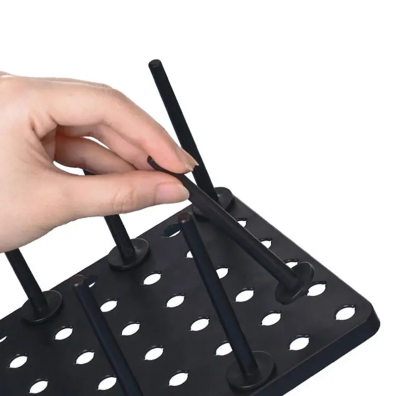 Expandable Kitchen Drawer Organizer Peg Board With Bottom Anti Slip Pad And 12 Pegs Telescopic Board