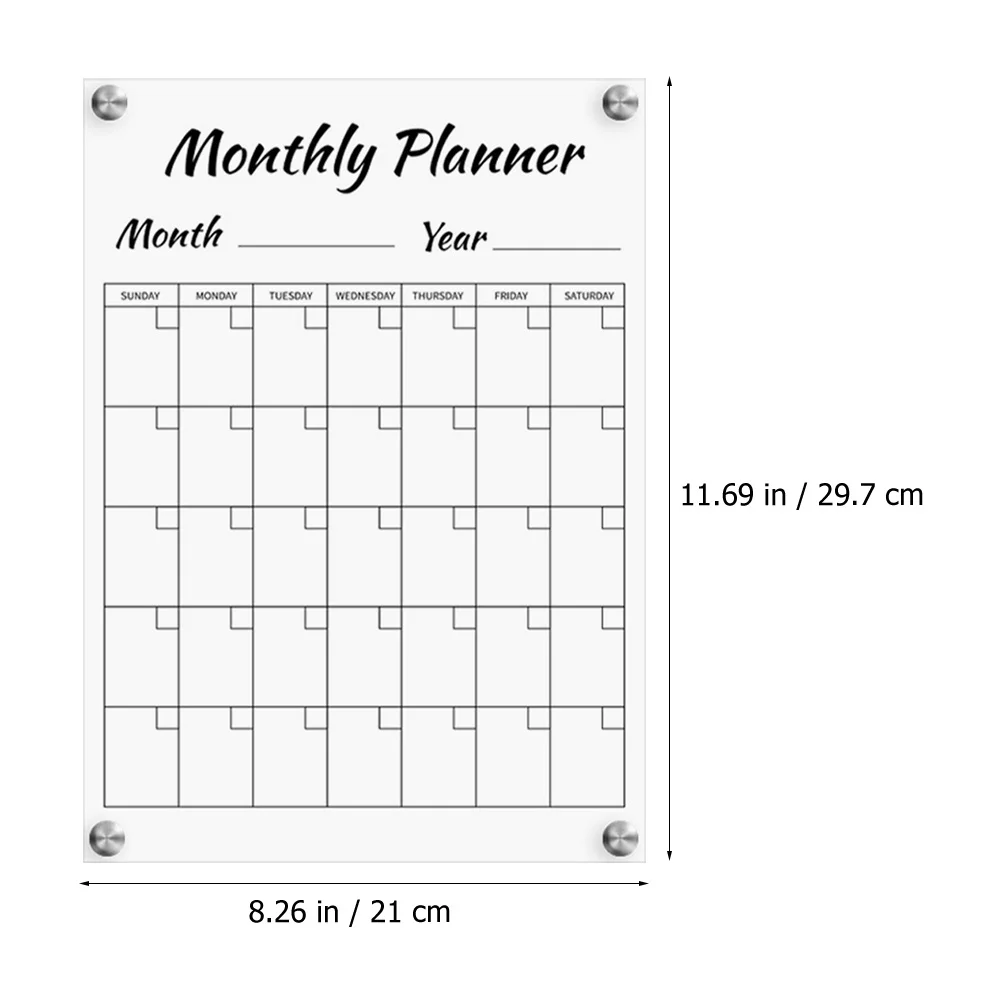 

1Set Acrylic Board Sign Wall-Mounted Transparent Hanging Message Board for Home Store Restaurant Memo Decoration