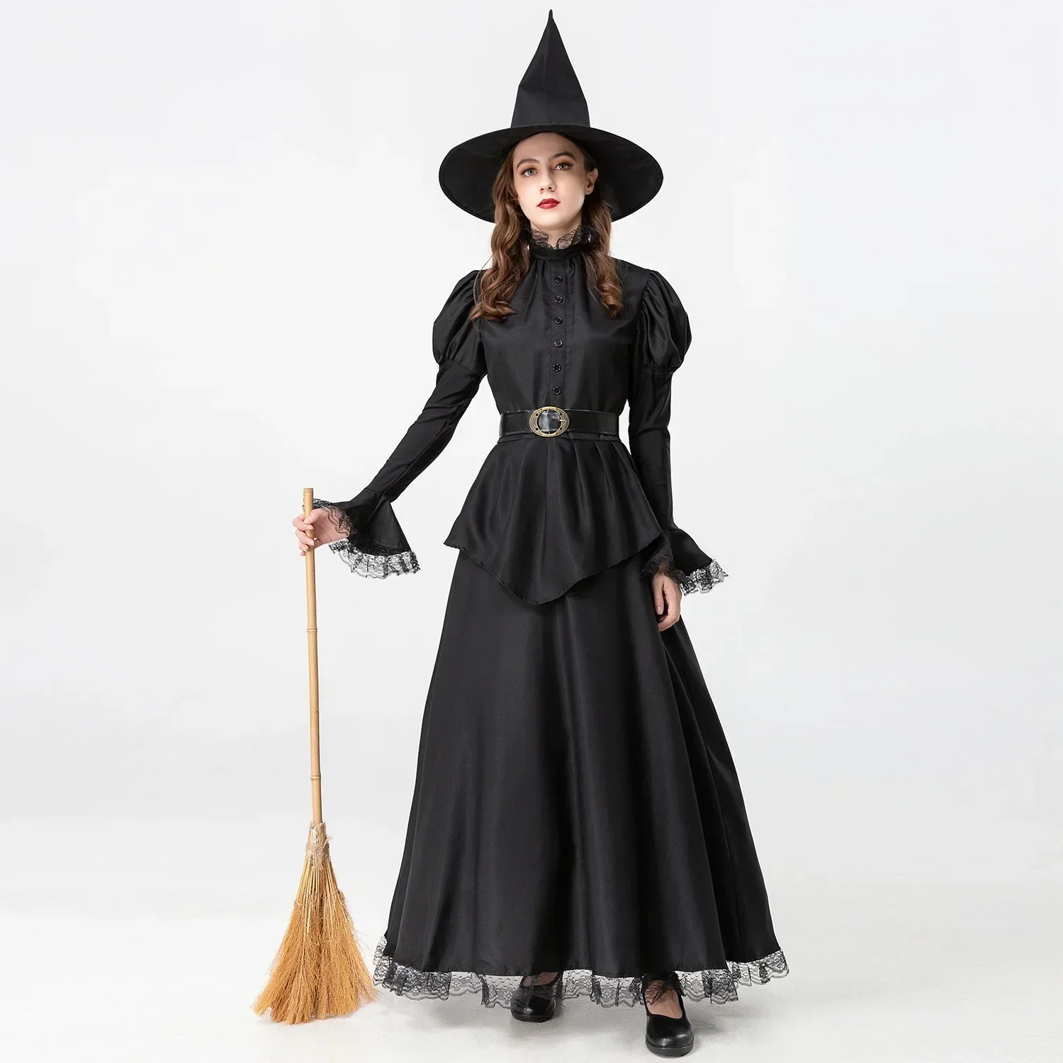 

New Halloween Women Black Cosplay Witch Funny Costume