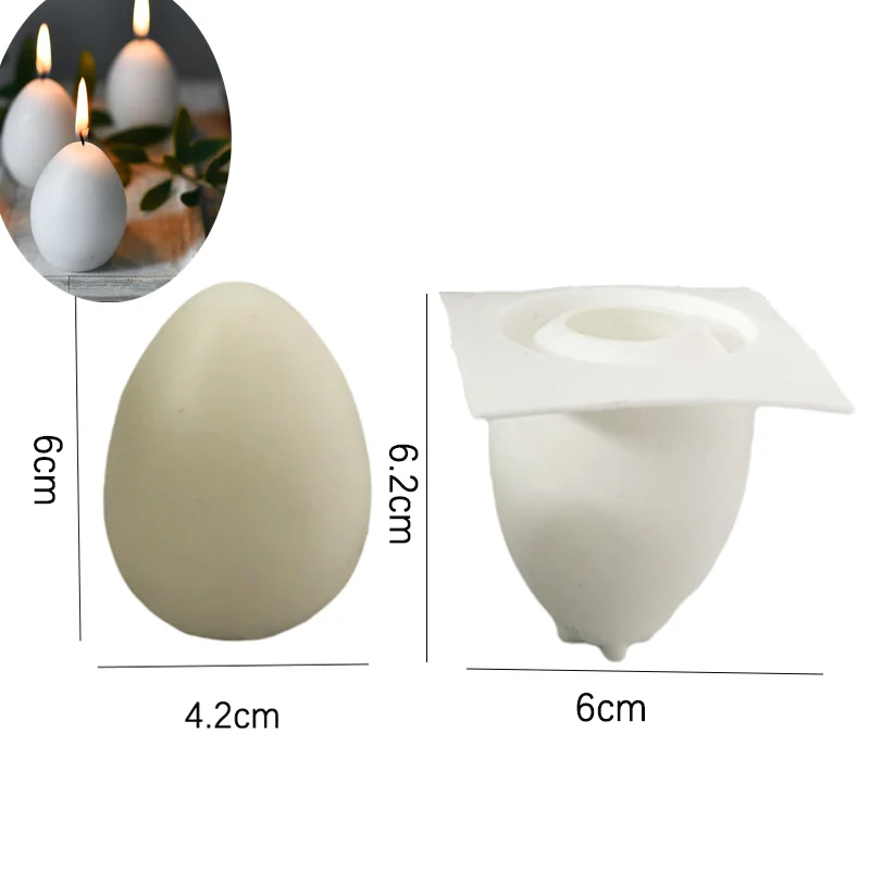 Easter 3D Egg Handmade Candle Silicone Mold DIY Simulation Egg Dessert Mousse Chocolate Cake Craft Decoration Baking Mold