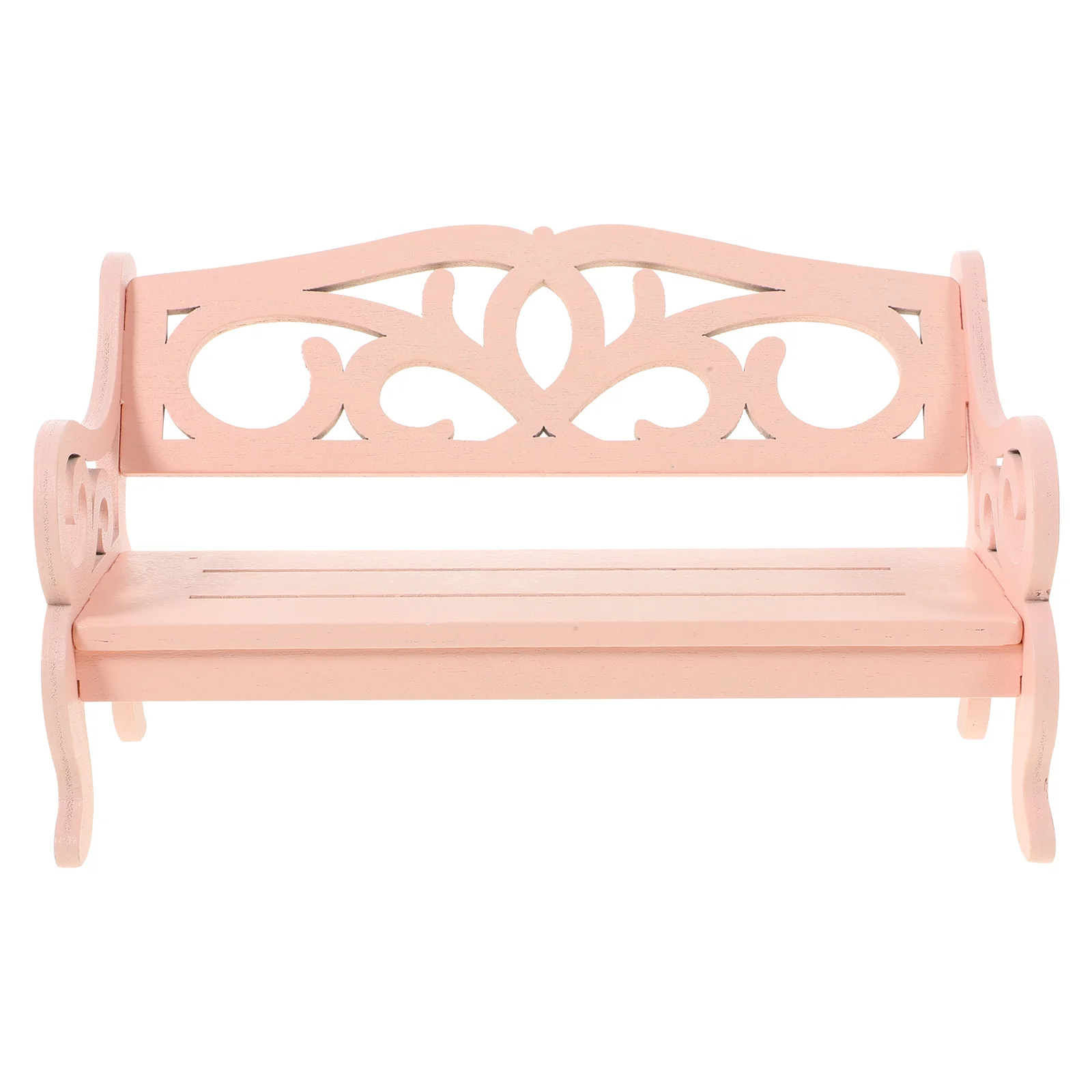 

2Pcs Pink Mini Chair Decor Compact Size Delicate Design Miniature Furniture Lovely Mini House Accessory Furniture